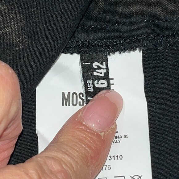 RARE LOVE MOSCHINO Sleeveless Black Denim with Sequin & Embroidered Patches - 6 - Picture 13 of 16